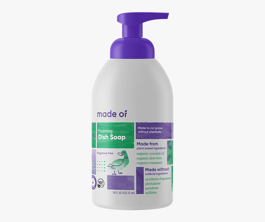 Foaming Organic Baby Bottle - Dishwashing Liquid, Transparent Clipart