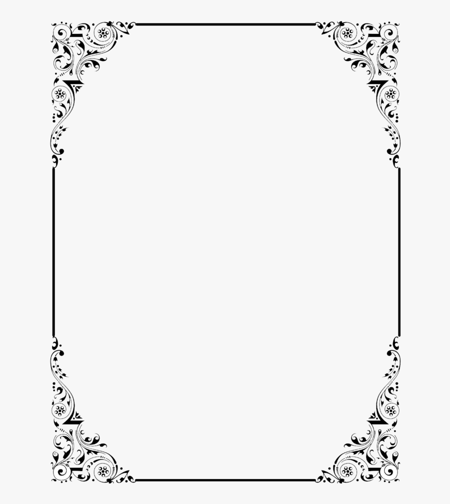 Black And White Borders For Project, Transparent Clipart
