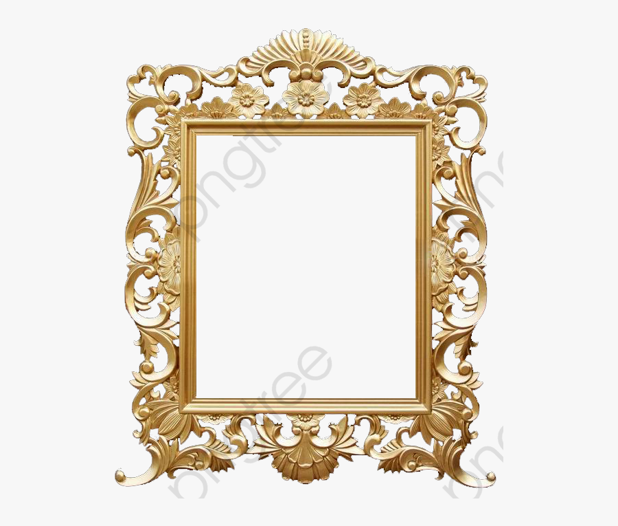 Wedding Invitation Borders And Frames - Gold Frame, Transparent Clipart
