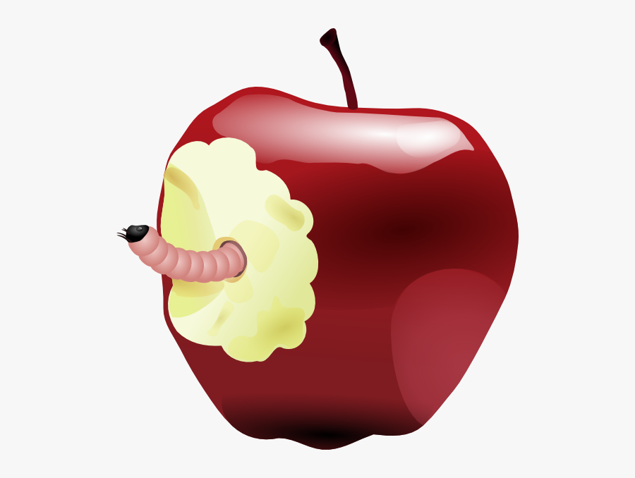 Bad Apple Clipart - Apple And A Worm Bite, Transparent Clipart