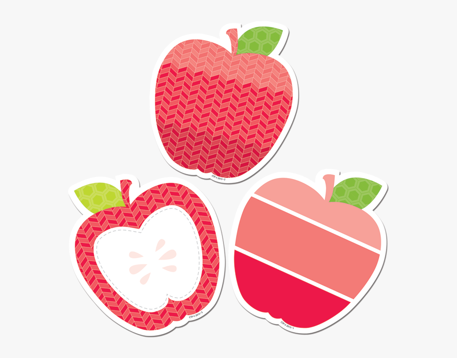Poppy Red Apples Designer Cut Outs, Transparent Clipart