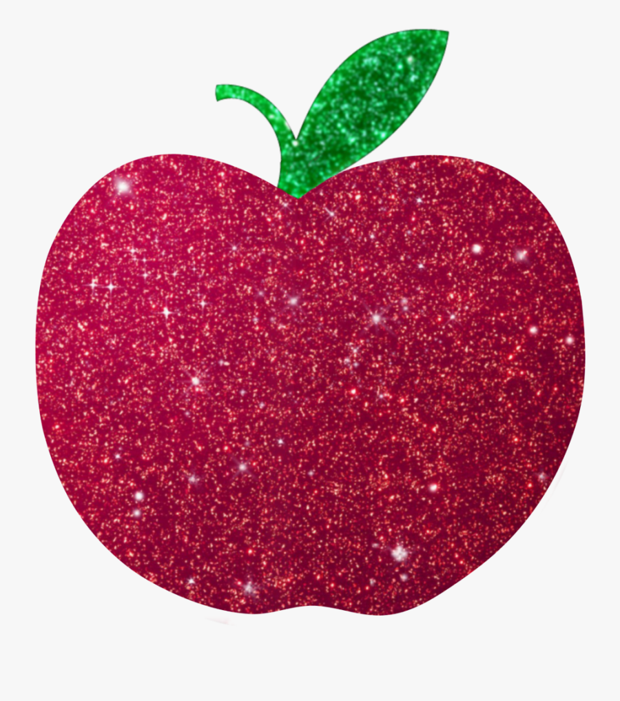 #apple #glitter #manzana #shine #red - Sticker Of A Glitter Apple, Transparent Clipart