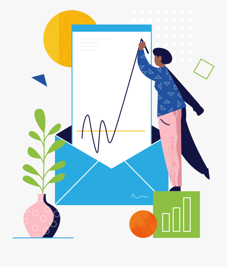 Email Marketing Roi Statistics - Graphic Design, Transparent Clipart