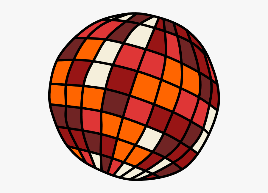 Disco Ball, Red, Orange - Disco Ball Graphics, Transparent Clipart