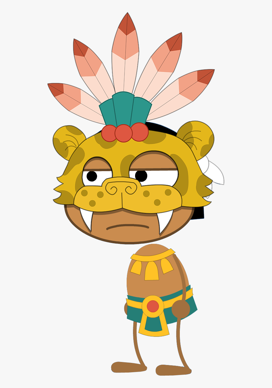 Aztecwarrior2 - Aztec Warrior Cartoon, Transparent Clipart