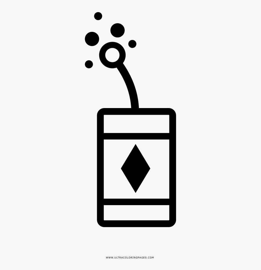 Firecracker Coloring Page, Transparent Clipart