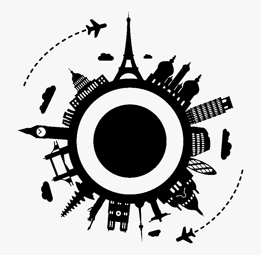Travel And Tourism Black And White, Transparent Clipart