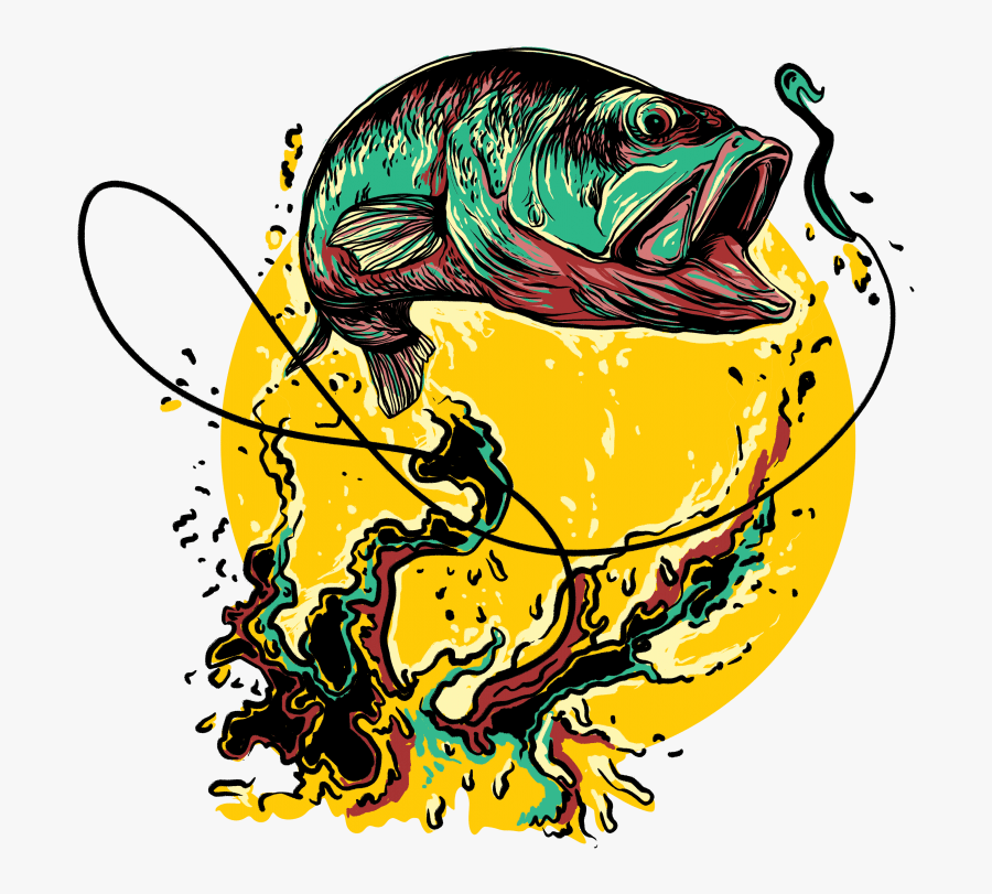 Transparent T Shirt Design Png - Fishing Tshirt Design Png, Transparent Clipart