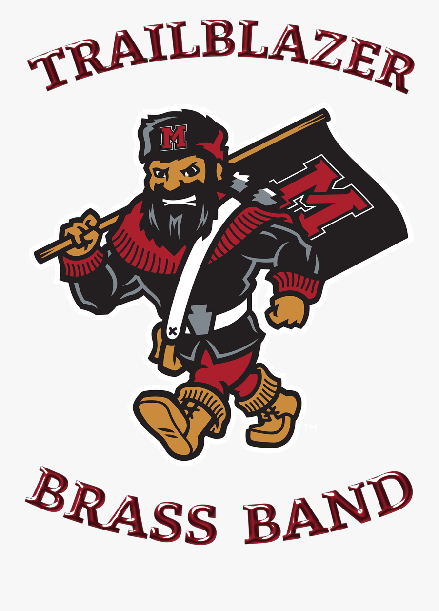 Trailblazer Brass Band Logo With Mountie - Cartoon, Transparent Clipart