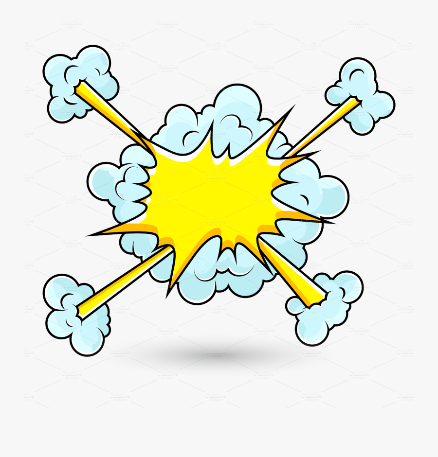 Clipart Explosion Leaf - Cartoon Smoke Explosion Png, Transparent Clipart