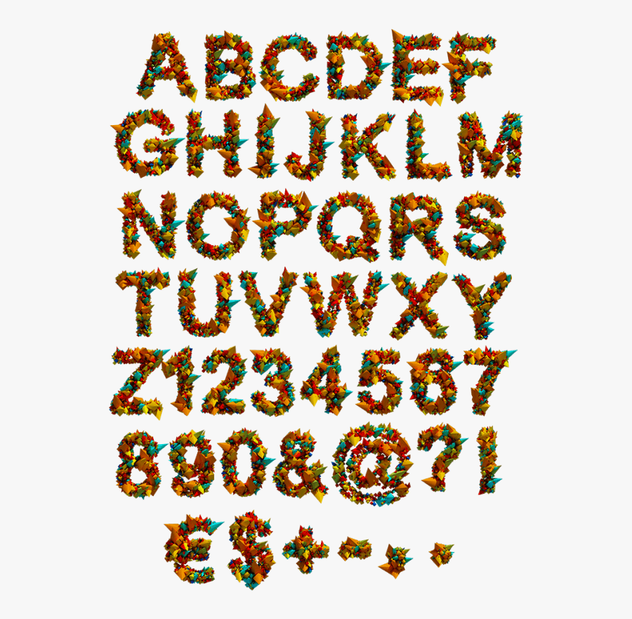 Color Explode Funny Font - Illustration, Transparent Clipart