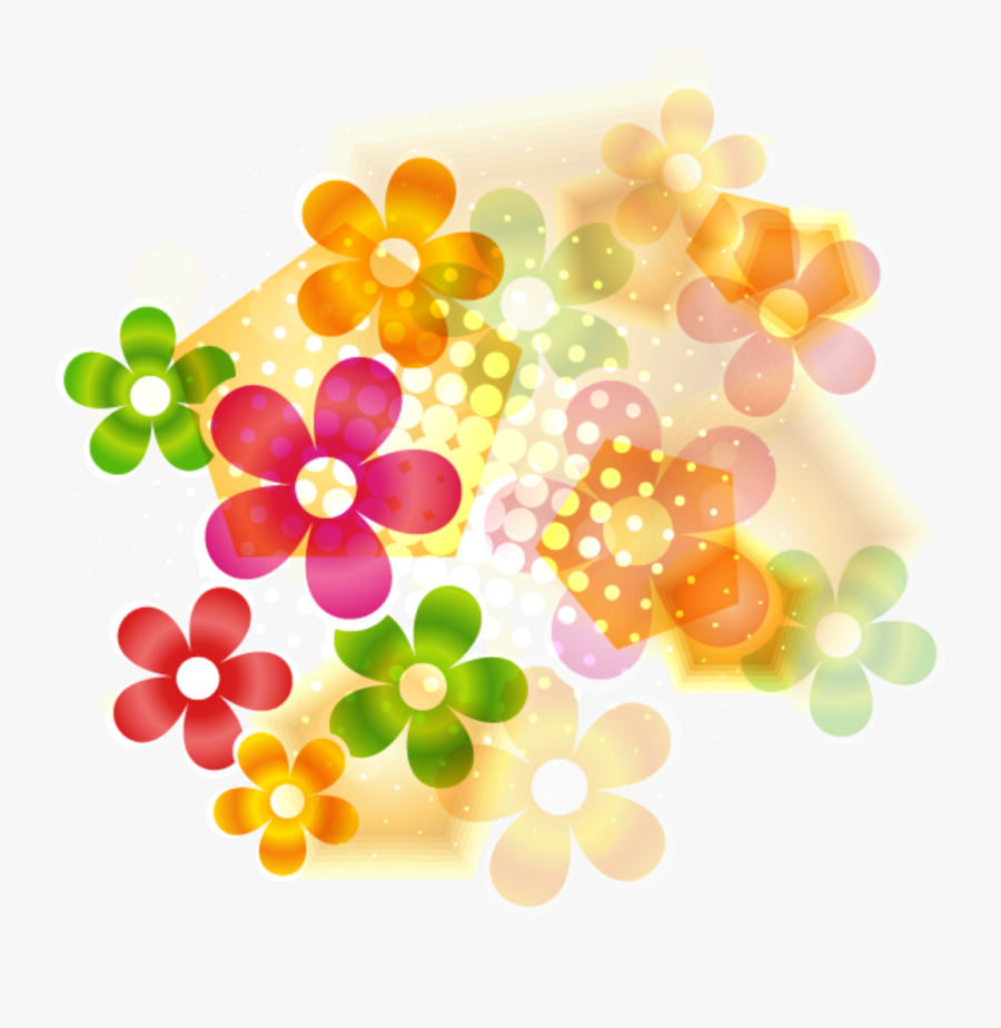 #ftestickers #clipart #flowers #dots #pattern #artdeco - Flower, Transparent Clipart