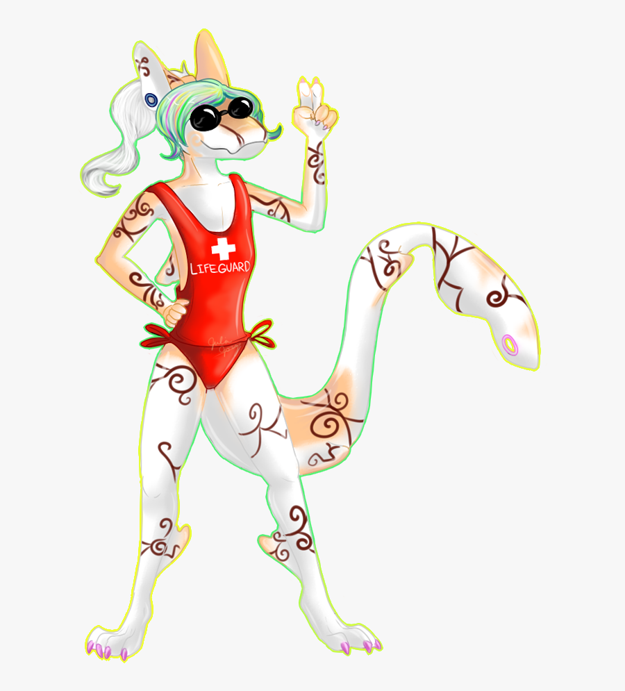 Lifeguard Snow Reporting For Duty - Cartoon, Transparent Clipart