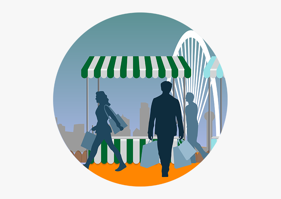 Outdoor Market Icon, Transparent Clipart