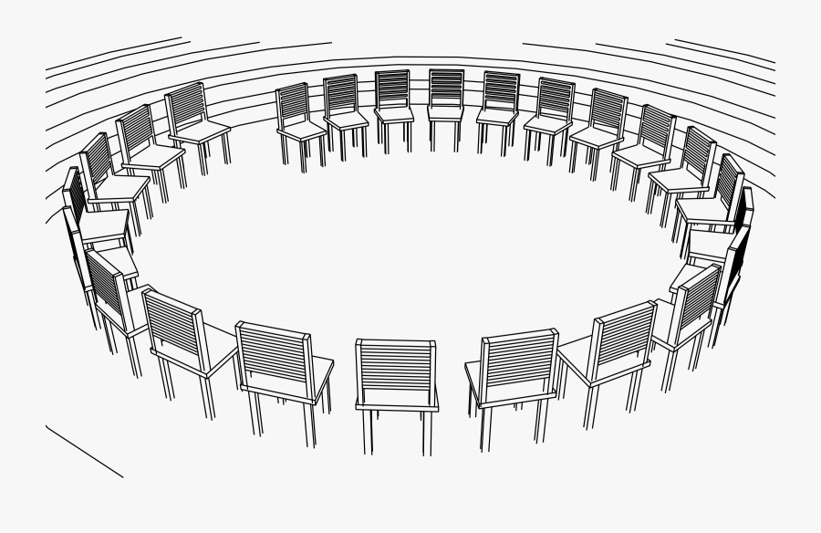 Circle Of Chairs With Background Podium - Circle Of Chairs Png, Transparent Clipart