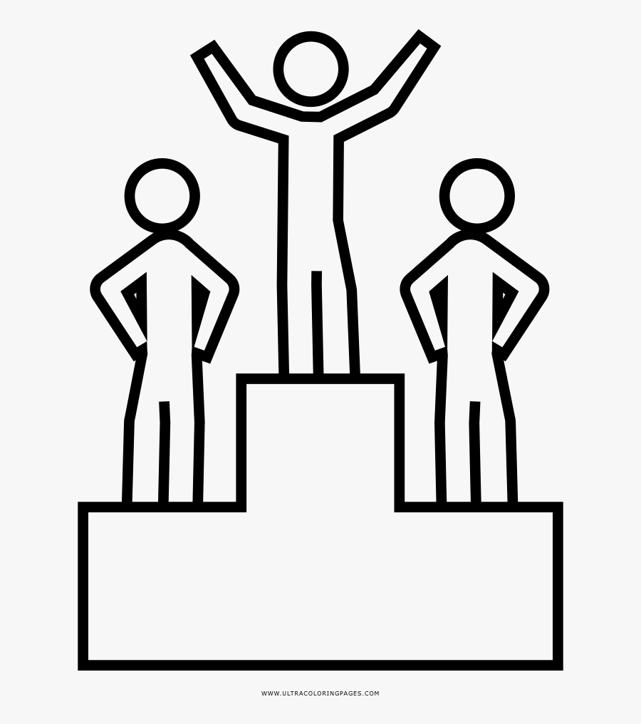 Podium Coloring Page, Transparent Clipart