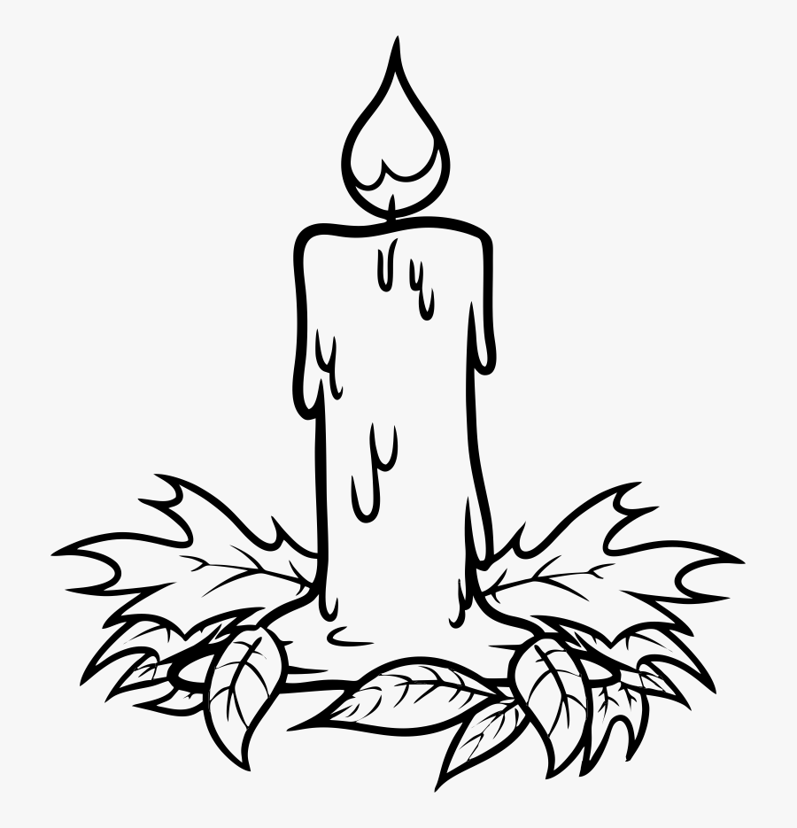 Christmas Candle At Getdrawings Clip Art Transparent - Drawing Picture Of Candle, Transparent Clipart