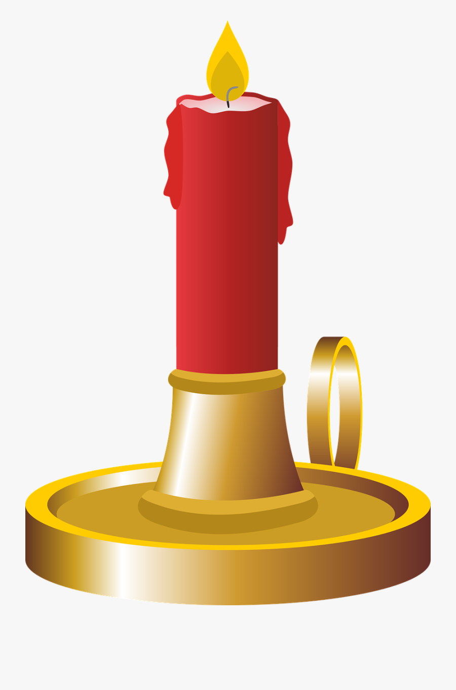 Candle, Candlestick, Light, Candlelight, Christmas - Candle Stick Graphic, Transparent Clipart