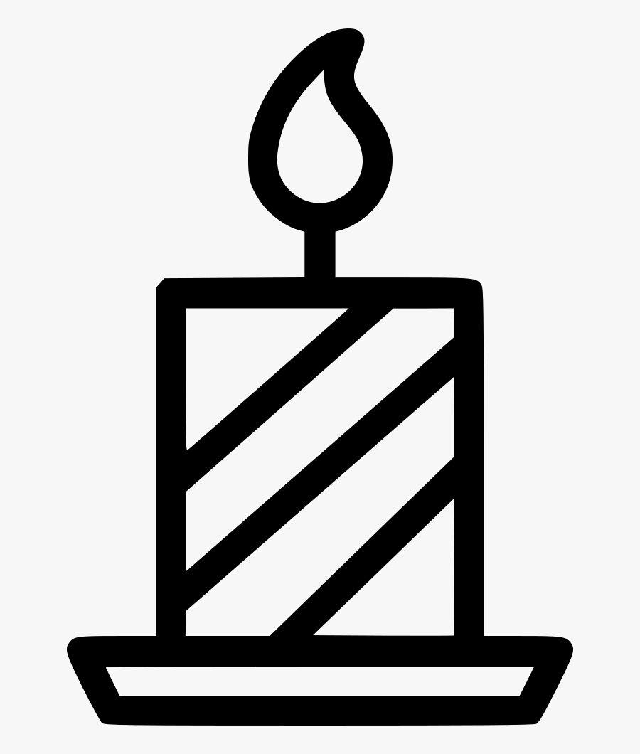 Christmas Candle - Candle Outline Png, Transparent Clipart