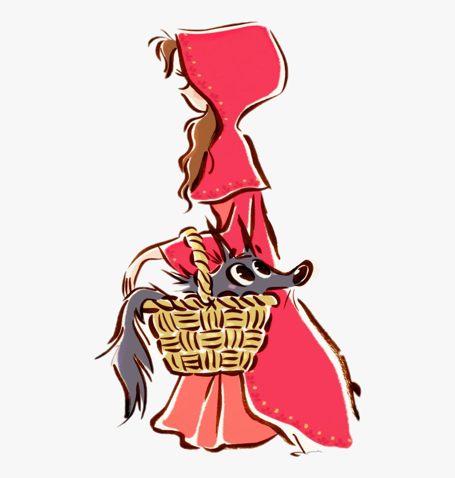 Little Red Riding Hood Vector Illustration, Transparent Clipart