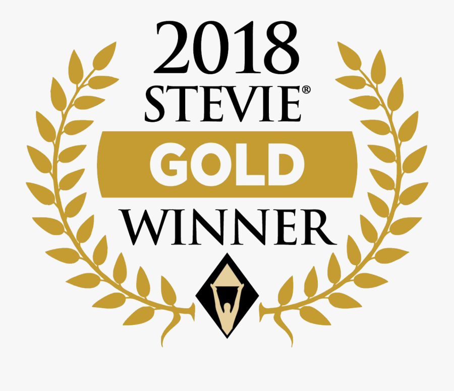 Transparent Blue And Gold Banquet Clipart - 2017 Gold Stevie Award, Transparent Clipart