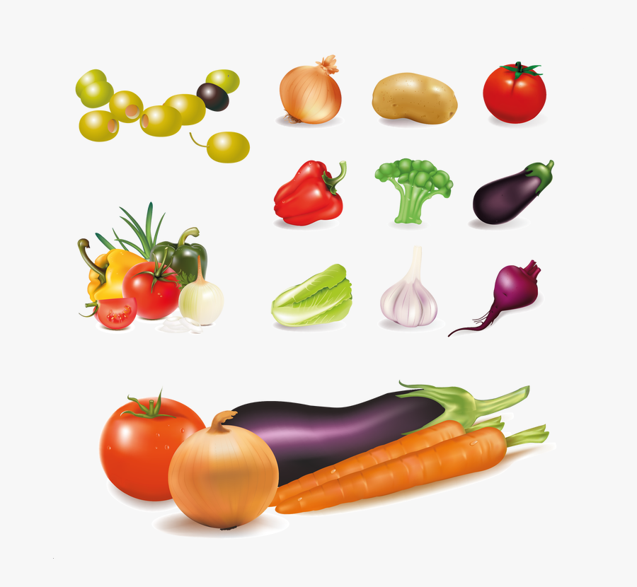 Gorgeous Fresh And Healthy Vegetables Digital Clip, Transparent Clipart