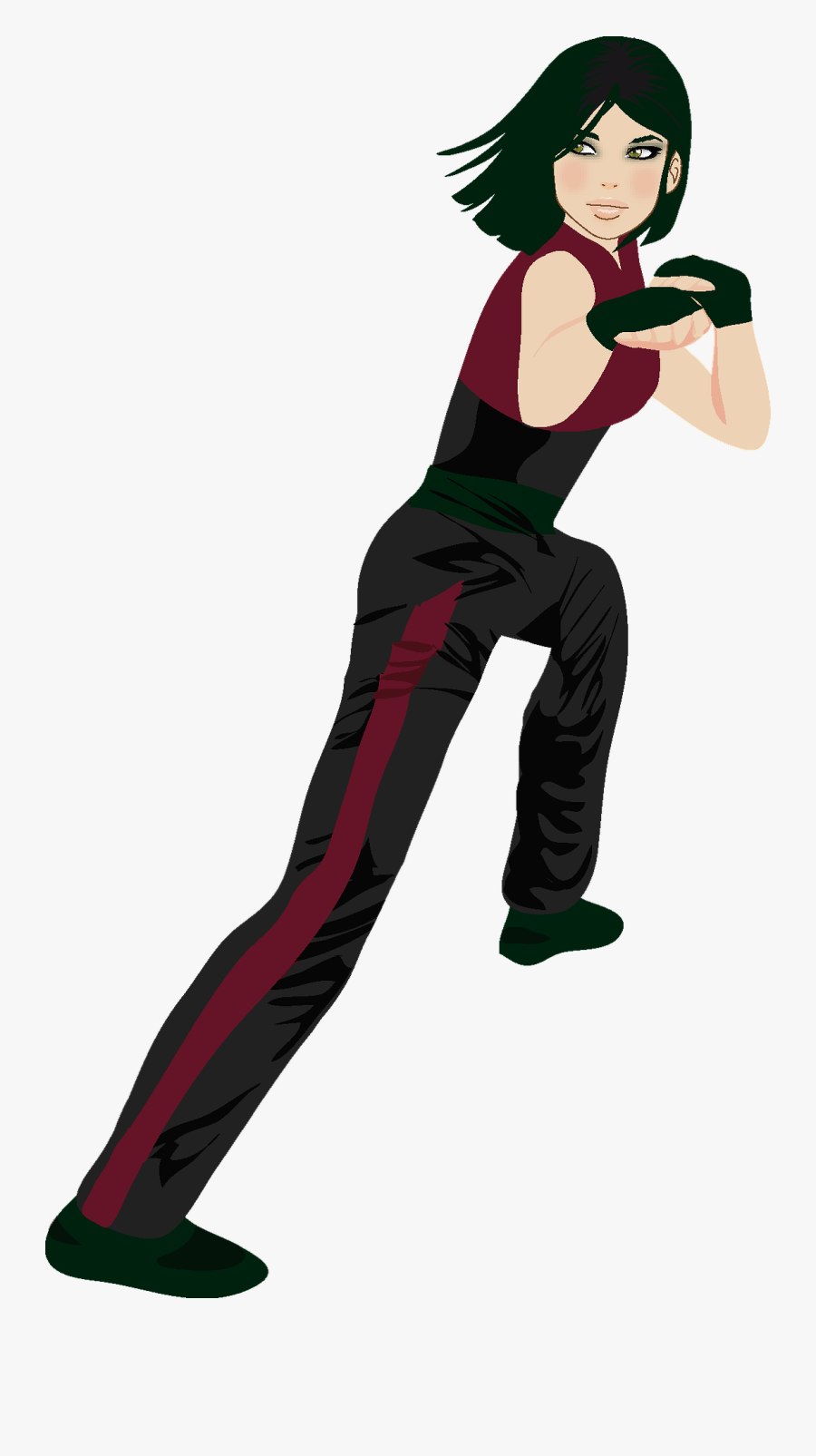 Picture Of A Woman Practicing Martial Arts For Self, Transparent Clipart