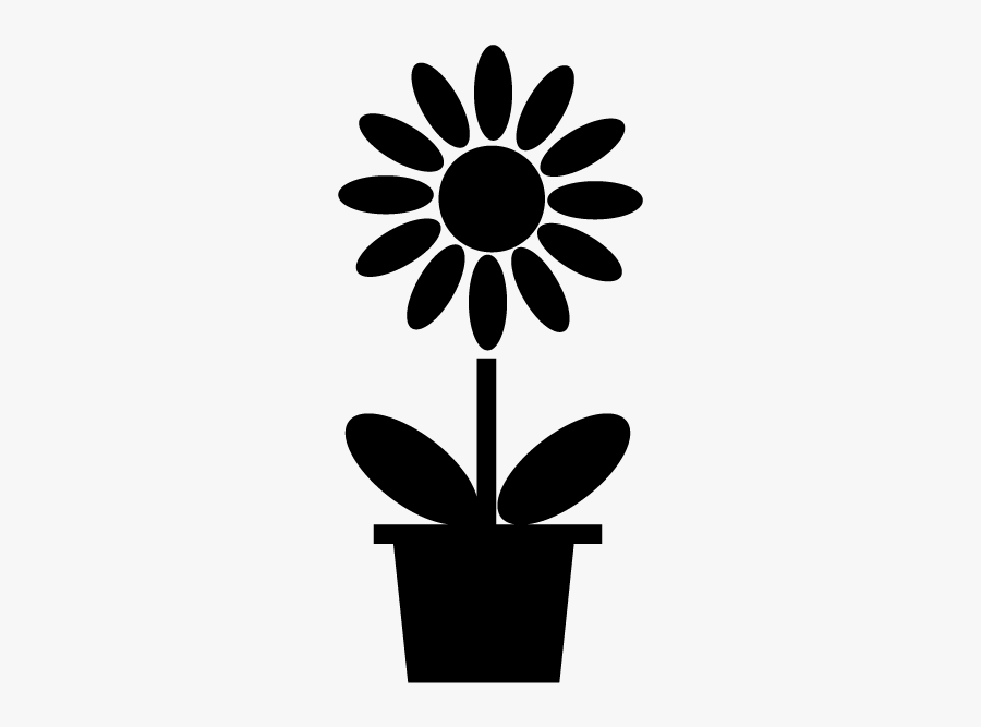 Sunflower Clip Art Black And White, Transparent Clipart