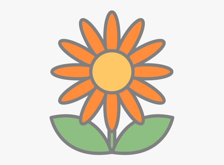 Sunflower Clip Art Black And White, Transparent Clipart