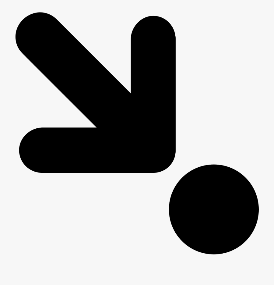 Down Right Arrow Pointing A Circle Comments, Transparent Clipart