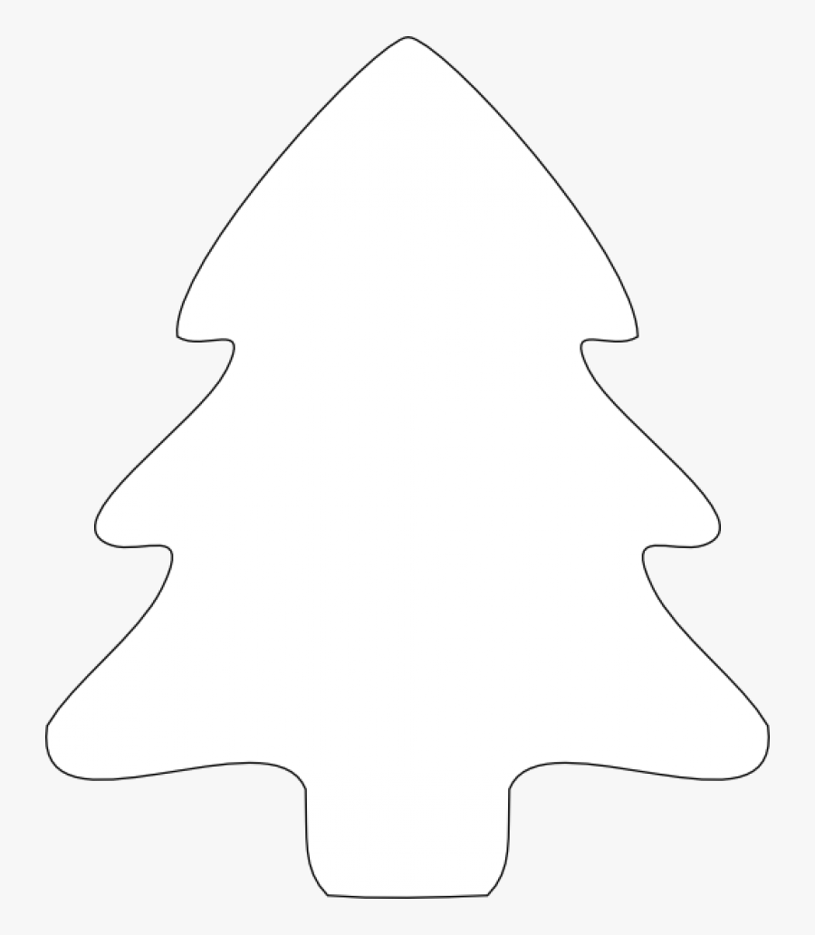 Christmas Tree Outlines - Christmas Tree Icon White Png, Transparent Clipart
