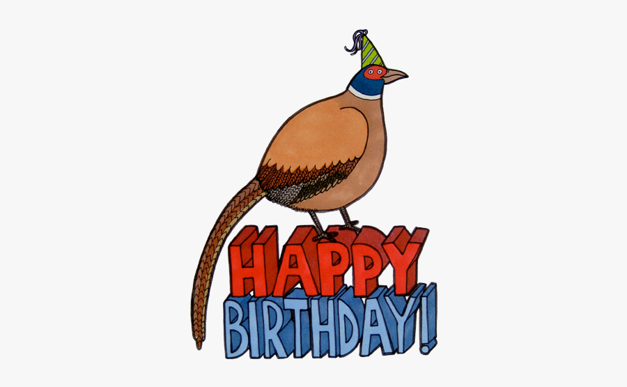 Happy Birthday Pheasant, Transparent Clipart