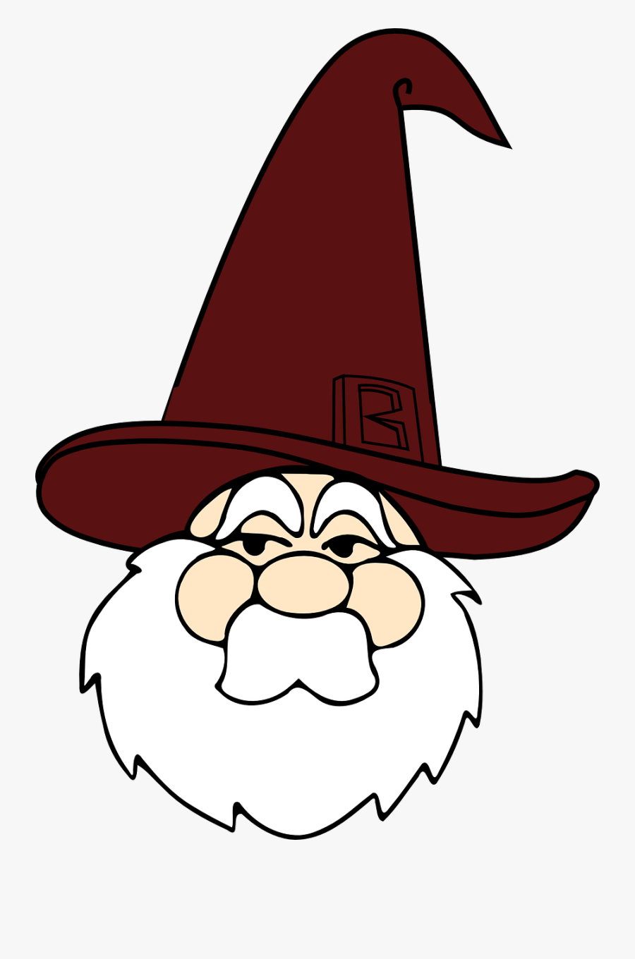Wizard Red Hat Free Picture - Santa Face Without Hat, Transparent Clipart