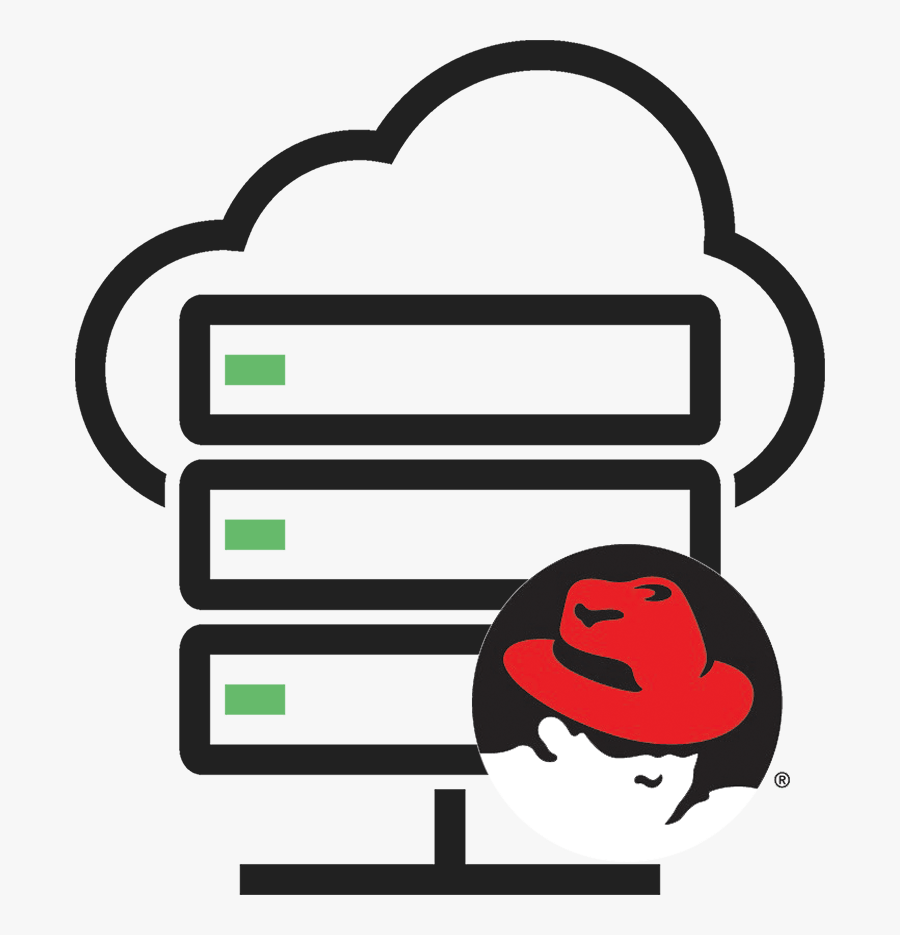 Cloud Server Red Hat - Cloud Server Icon Png, Transparent Clipart