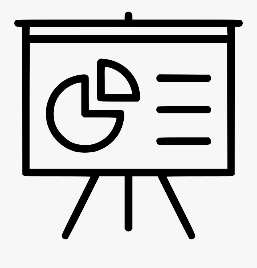 Presentation Promo Deck Board Stats Statistics Analytics - Presentation Slide Icon, Transparent Clipart