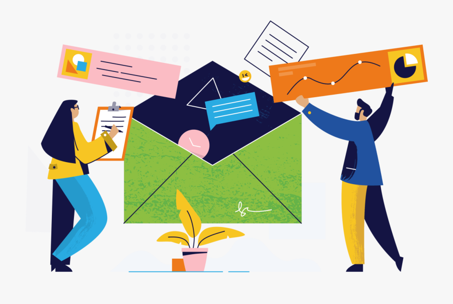 80 Huge Email Marketing Stats - Illustration, Transparent Clipart