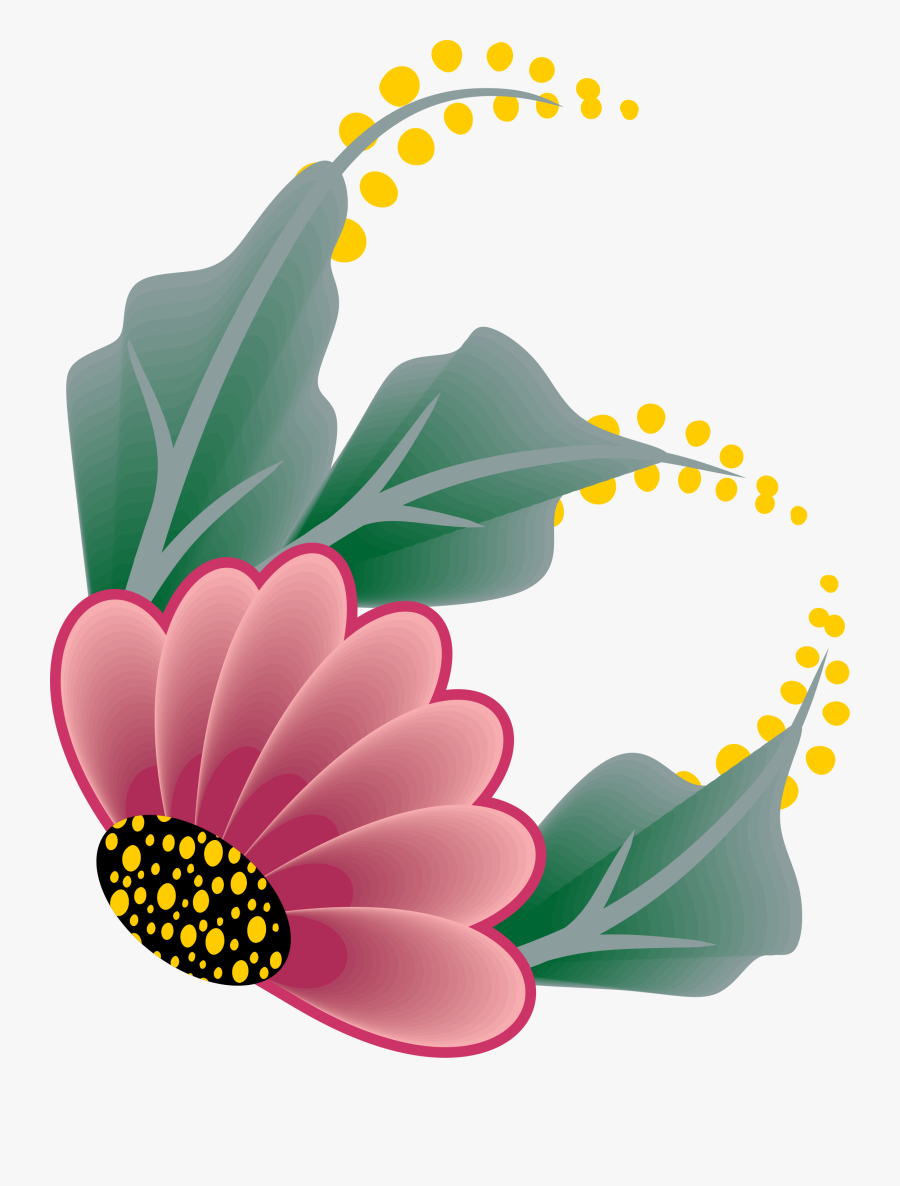 Painted Pots, Polymer Clay Art, Stone Painting, Mandala, - African Daisy, Transparent Clipart