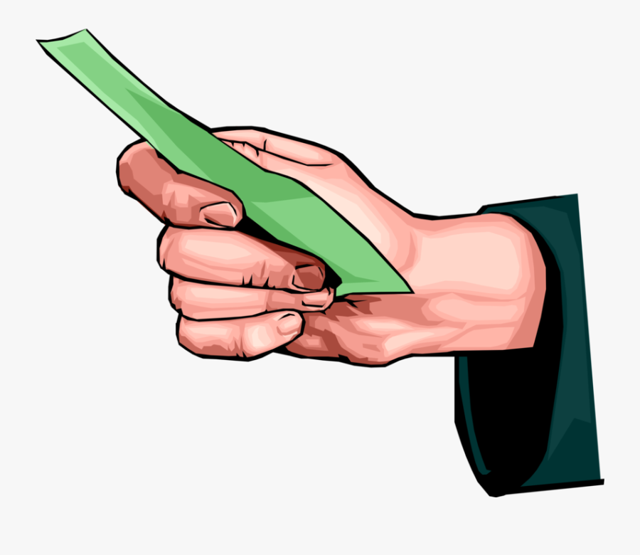 Vector Illustration Of Hand Holding Cash Currency Money - Hand Holding Money Clipart Png, Transparent Clipart