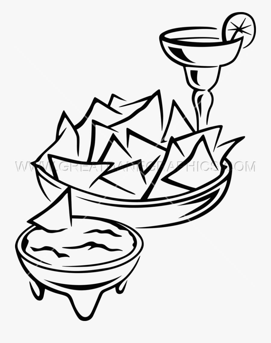 Collection Of Salsa - Chips And Dip Drawing, Transparent Clipart