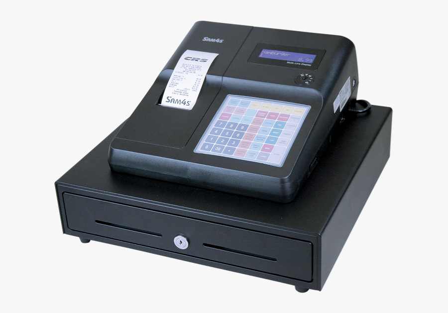 Clip Art Cash Register Tape - Sam4s Cash Register, Transparent Clipart
