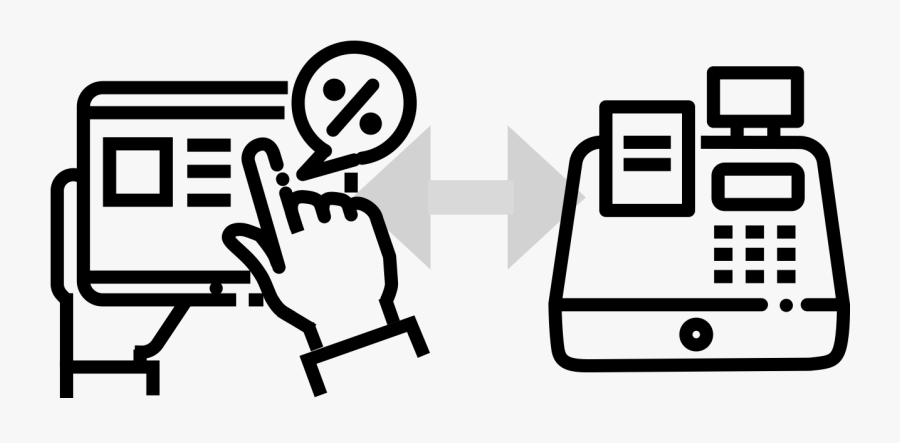 Transparent To Get Up Clipart - Cash Register Clipart Black And White, Transparent Clipart