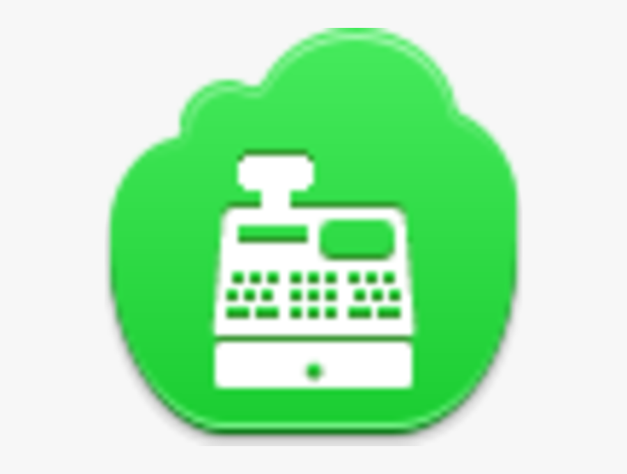 Cash Register Icon Green, Transparent Clipart