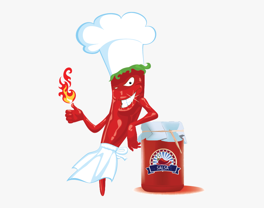Sizzilin Salsa Fest - Funny Cartoon Chili Peppers, Transparent Clipart