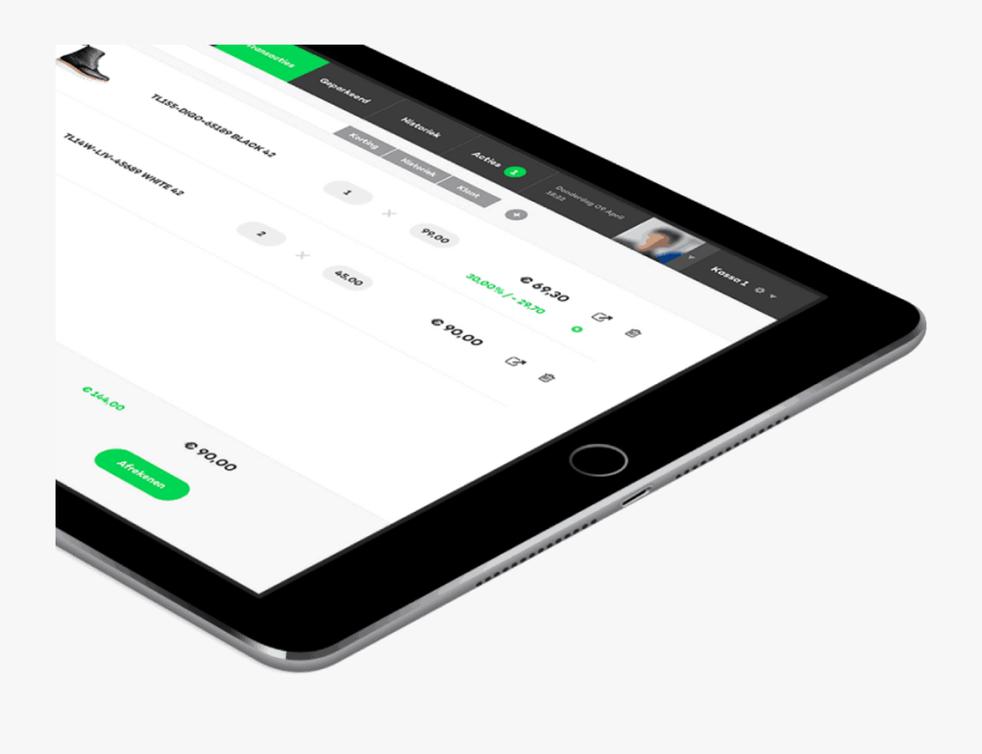 Kassa Werkt Op Zowel Pc, Android En Pos Touchscreens - Tablet Computer, Transparent Clipart