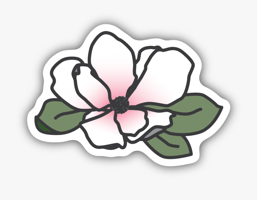Magnolia Blossom Sticker, Transparent Clipart