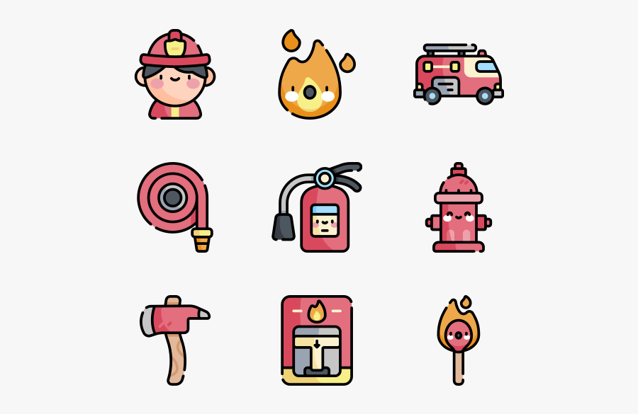 Firefighter - Icon Bike Color, Transparent Clipart