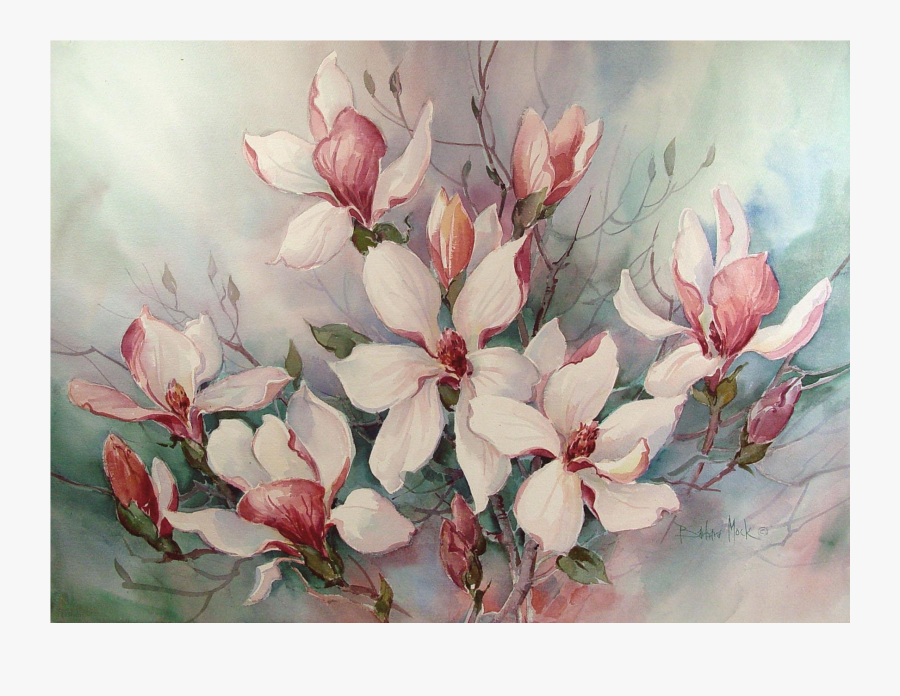 Clip Art Magnolia Watercolor - Rosa Glauca, Transparent Clipart