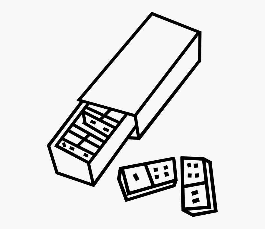 Vector Illustration Of Dominoes Dominos Game Played - Illustration, Transparent Clipart