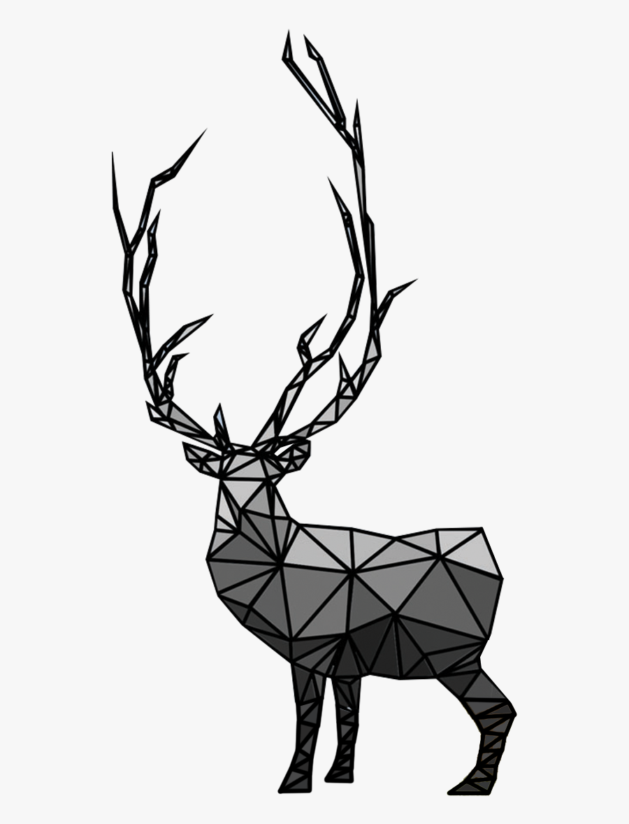 Reindeer Elk Antler Silhouette Clip Art - Reindeer, Transparent Clipart