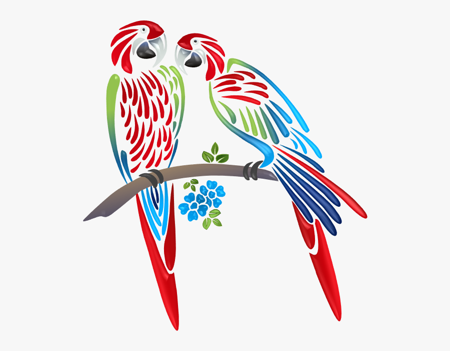 Stencil Printing Designs Of Birds, Transparent Clipart